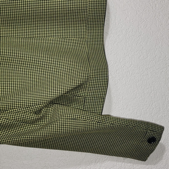 Renlyn New York Green&Black Checkered Short Long Sleeve Jacket Sz. 8 Petite - Picture 8 of 12